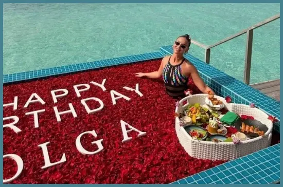 Ольга Бузова отметила 40-летие на Мальдивах